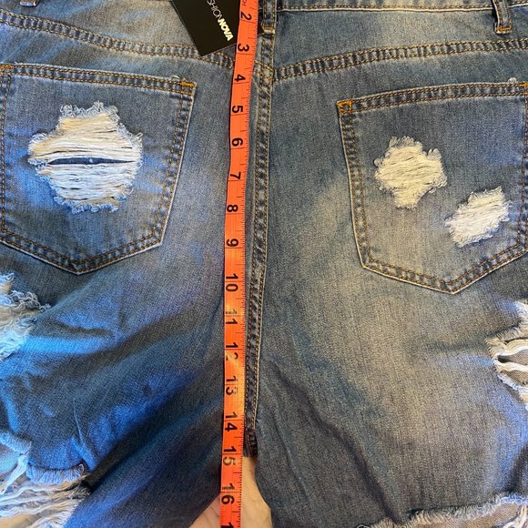 SOLD Fashion Nova No Sensor Distressed Denim Jean SZ 13 - Picture 10 of 13